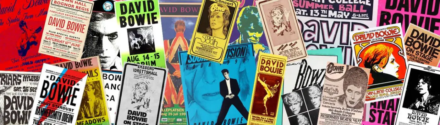 David Bowie concert posters montage